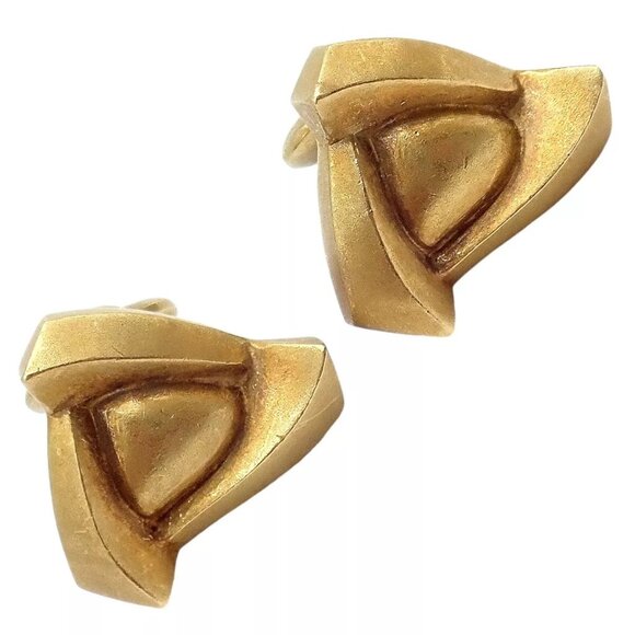 Rare! Vintage Kieselstein Cord 18k Yellow Gold Alligator Eye Cufflinks 1990 - Picture 7 of 11